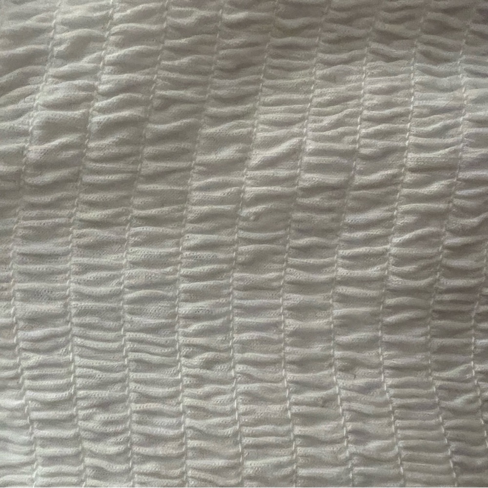 Smocked White Tank Top Cropped // Medium (runs small) - Picture 2 of 2